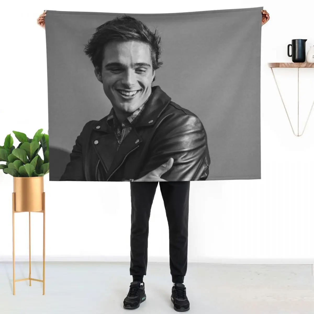 Jacob Elordi Throw Blanket Sofa warm winter Weighted Cute Plaid halloween Blankets
