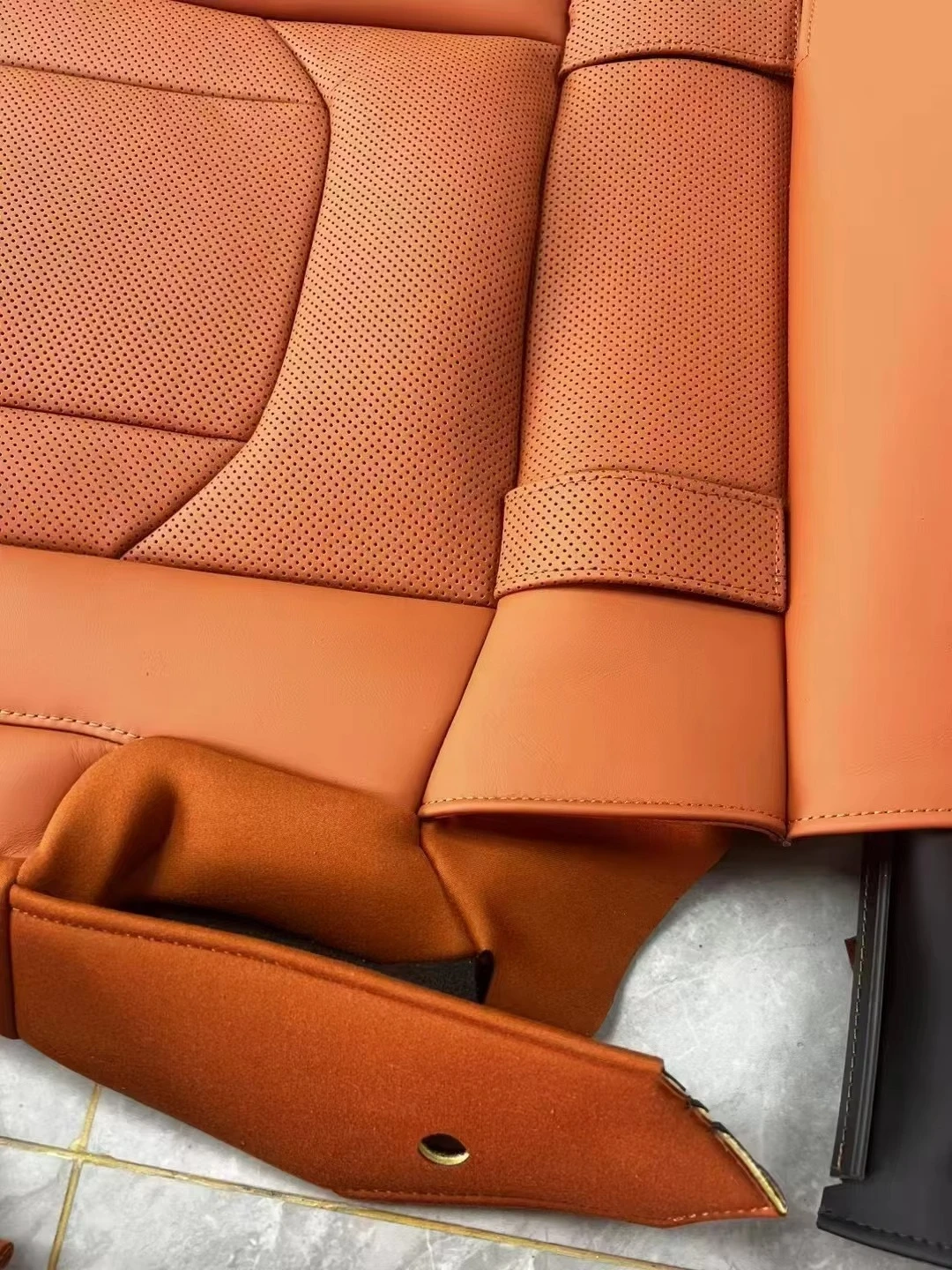 مصنع فاخر الأصلي غطاء مقعد السيارة الماس خياطة مخصص صالح الجلود مقعد السيارة لبنز G الفئة G500 W463 W464 G63 G65 #6