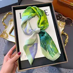 Женский новый ретро-шарф с французским усовершенствованным корейским принтом 70x7 0 см