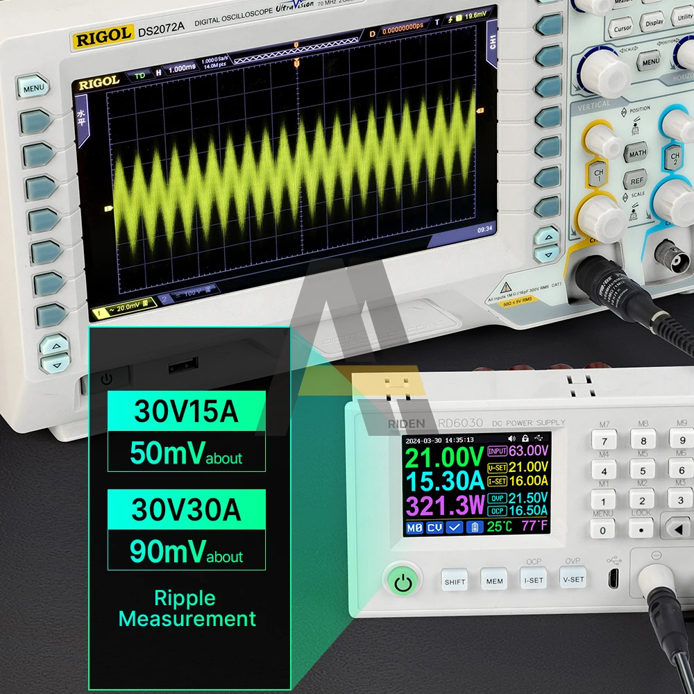 RD6030W 60V 30A USB WiFi DC DC adjustable Step Down Voltage Bench Power Supply Communication Voltage Stabilized Power Supply