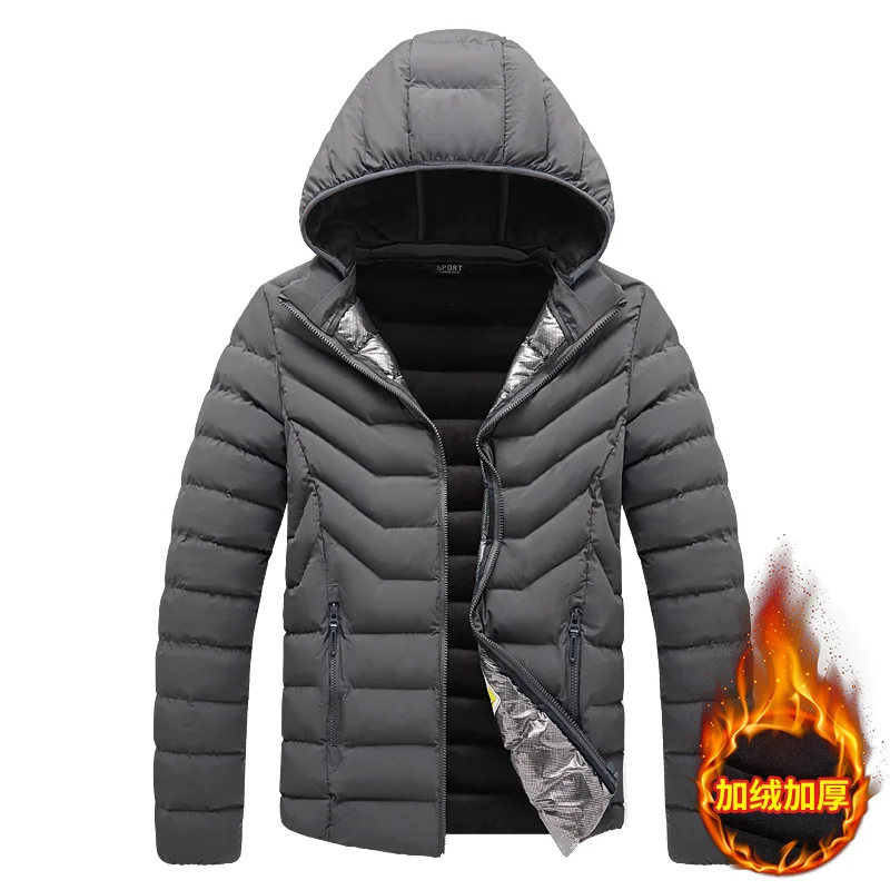 

Windproof Men Jacket Winter Thick Fleece Thermal Hoodie Sweater Running Jogging Fitness Workout Casual Jacket with zipper pocket