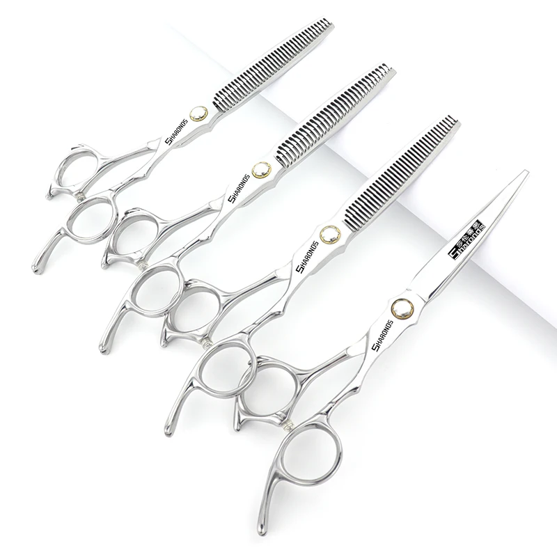 6.5-inch  professional and authentic hair clippers for hair salons, flat scissors, thin teeth scissors, thin hair cutting set.