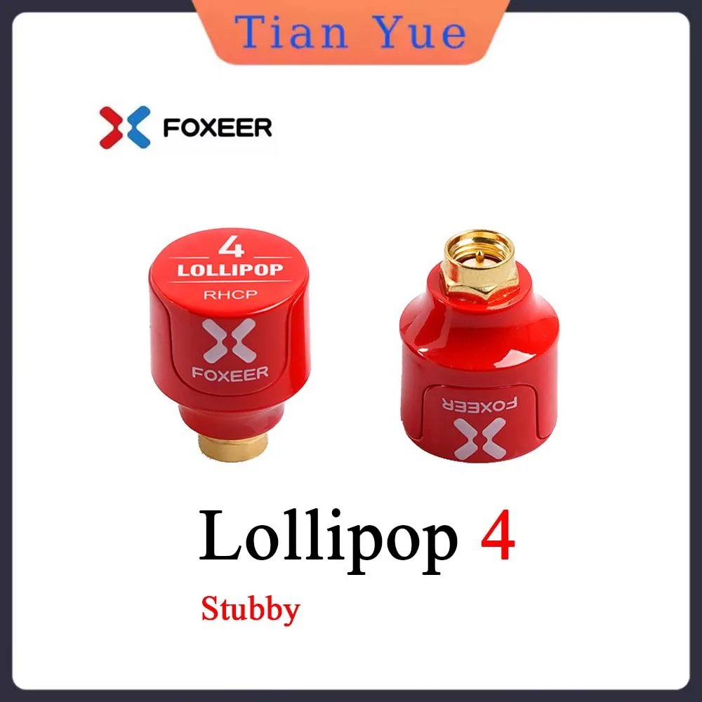 

2PCS Foxeer Lollipop 4 V4 Stubby 5.8G 2.6Dbi Omni FPV Antenna LHCP RHCP SMA RP-SMA for RC FPV Racing Freestyle Monitor Goggle
