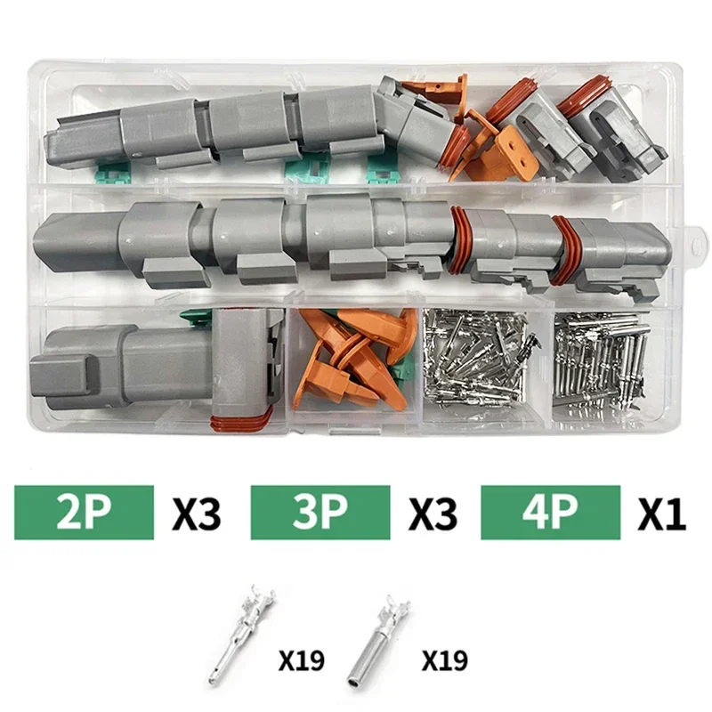 588 Stuks Deutsch Type Connector Kit Waterdichte Draad Dt Serie Connector Set Dt06 04 2/3 / 4 Pin 6/8/12 Pin Verzegelde Plug