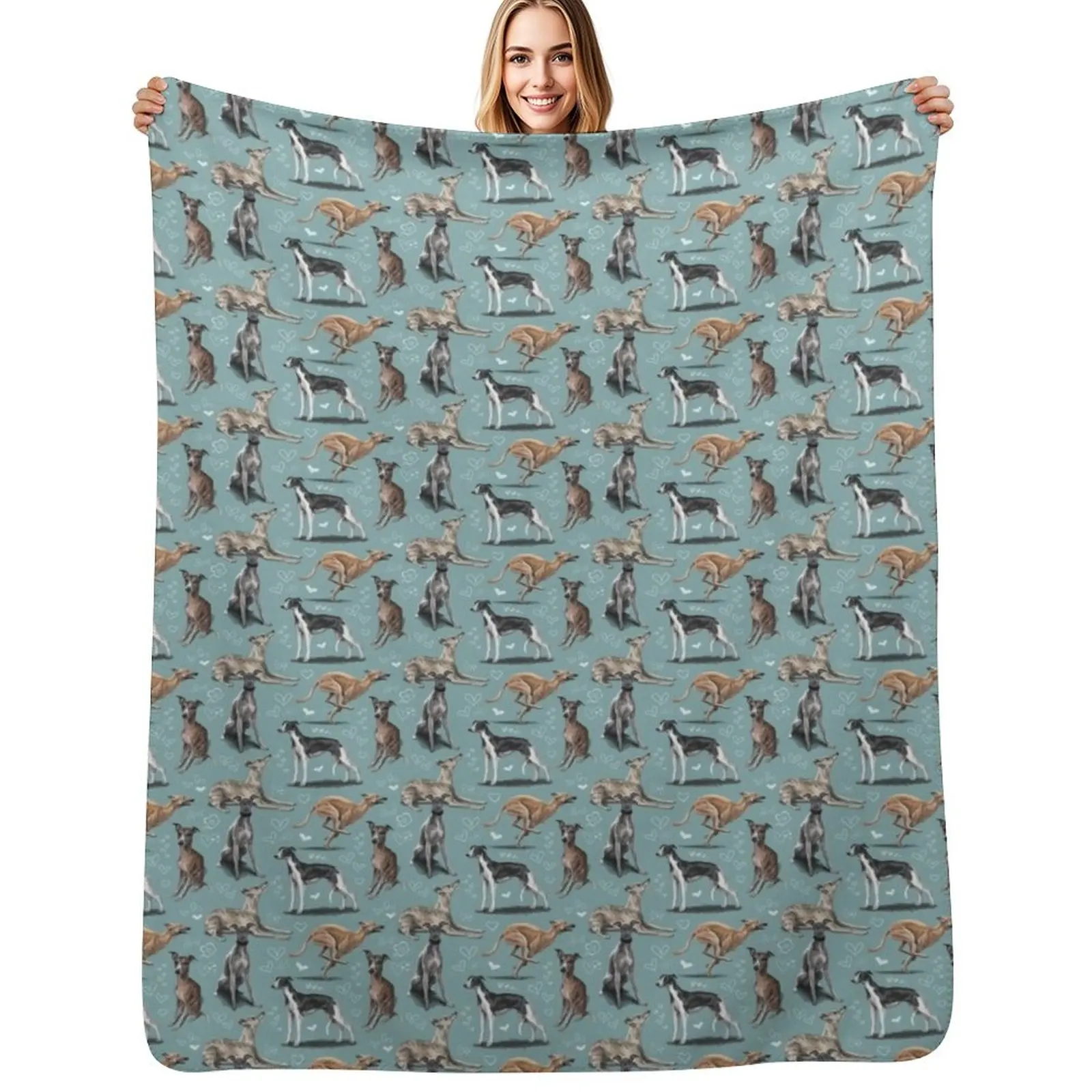 

The Whippet Throw Blanket Warm Throw Blanket Gift for Anniversary