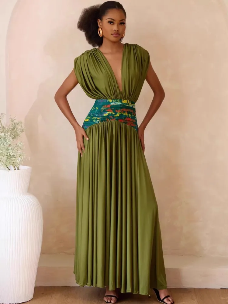 

African Dresses For Women Elegant Sleeveless Dashiki Maxi A-Line Dress Ladies Traditional African Clothing Fairy Dreaes 2026