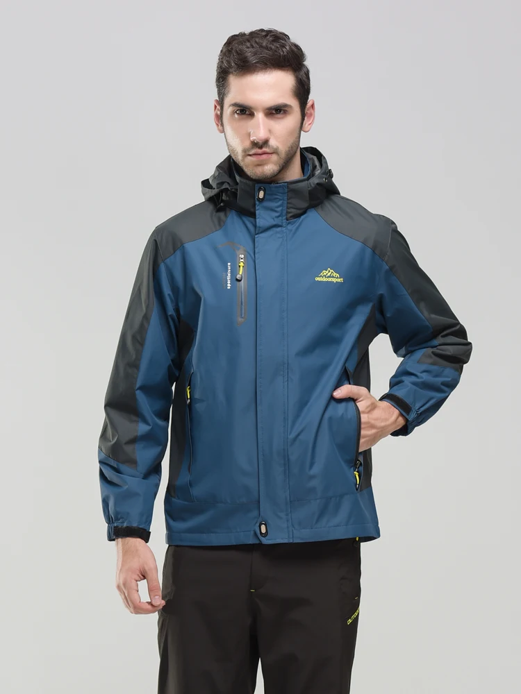 Männer Herbst Jacke Camping Wandern Trekking Windjacke Wasserdicht Mit Kapuze Frühling Outdoor Sport Reisen Klettern Mäntel – Detail 21