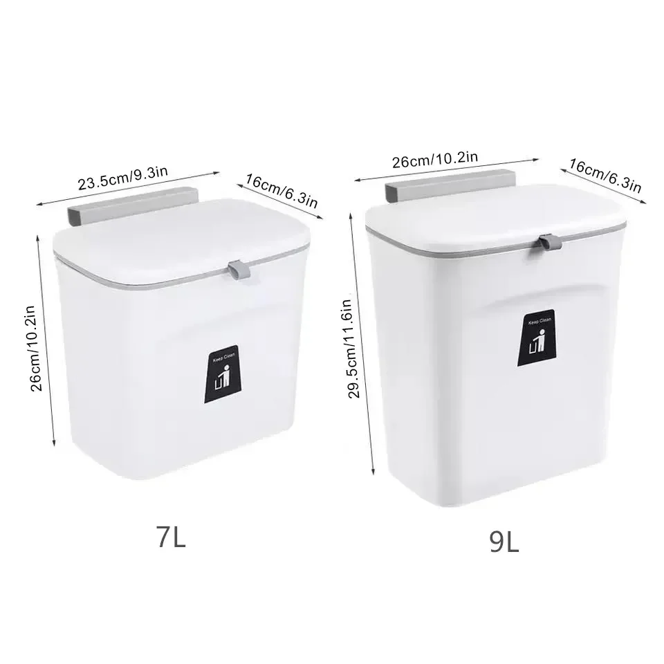 Kitchen trash can wall-mounted household wet and dry with cover kitchen waste wet garbage special toilet