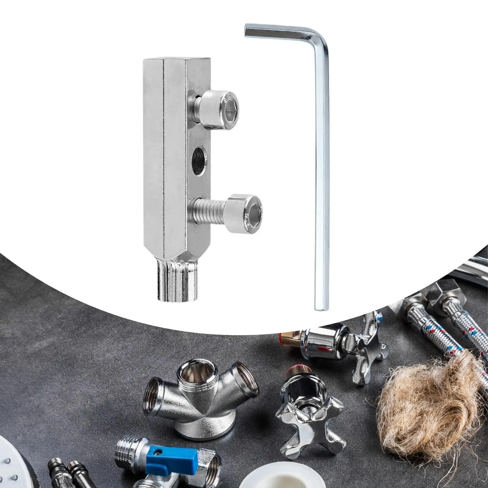 Estrattore a vite Facile movimentazione Efficace acciaio multifunzionale Estrattore di filo con valvola angolare per rubinetto di facile rimozione per rubinetto dell'acqua
