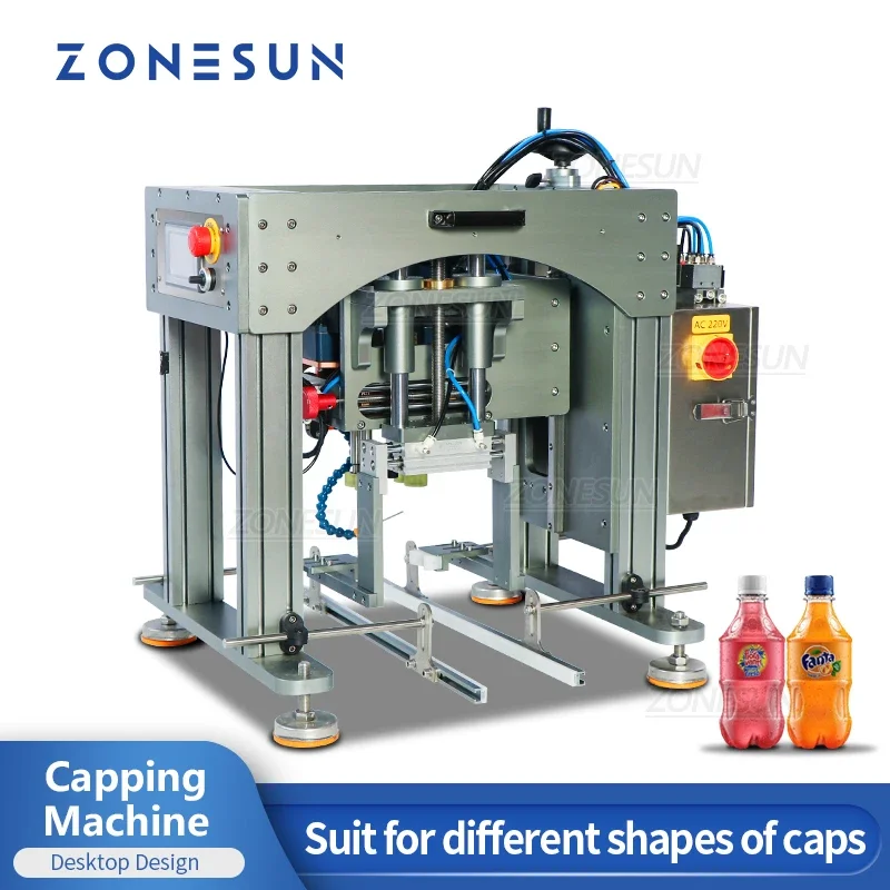 

ZONESUN ZS-XG20 Desktop Semi-Automatic Capping Machine Dropper Sprayer Bottle Beverage Plastic Dropper Bottle Screw