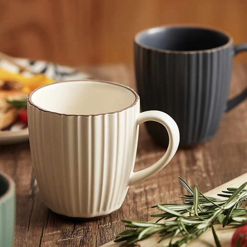 

High Value Couple Ceramic Mug Cute Pair Drinking Cups Household Creative Coffee Cup Ins Wind for Adults and Kids