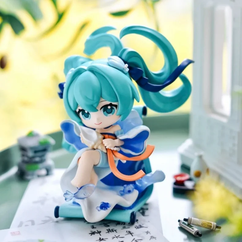 Echte Hatsune Miku Blind Box Ancient Charm Serie Berge Flüsse Wolken Meer Chinesischer Stil Anime PVC Figur Sammlerstück Geschenk – Detail 5