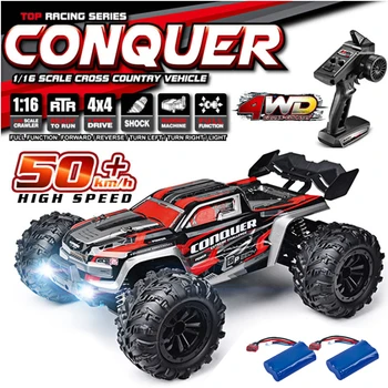 4WD 2.4G Remote Control Car Off-Road with Led Light 1:16 Rc Drift Car Kids Vehicle Toys for Children Boys Birthday Gifts 38km/h