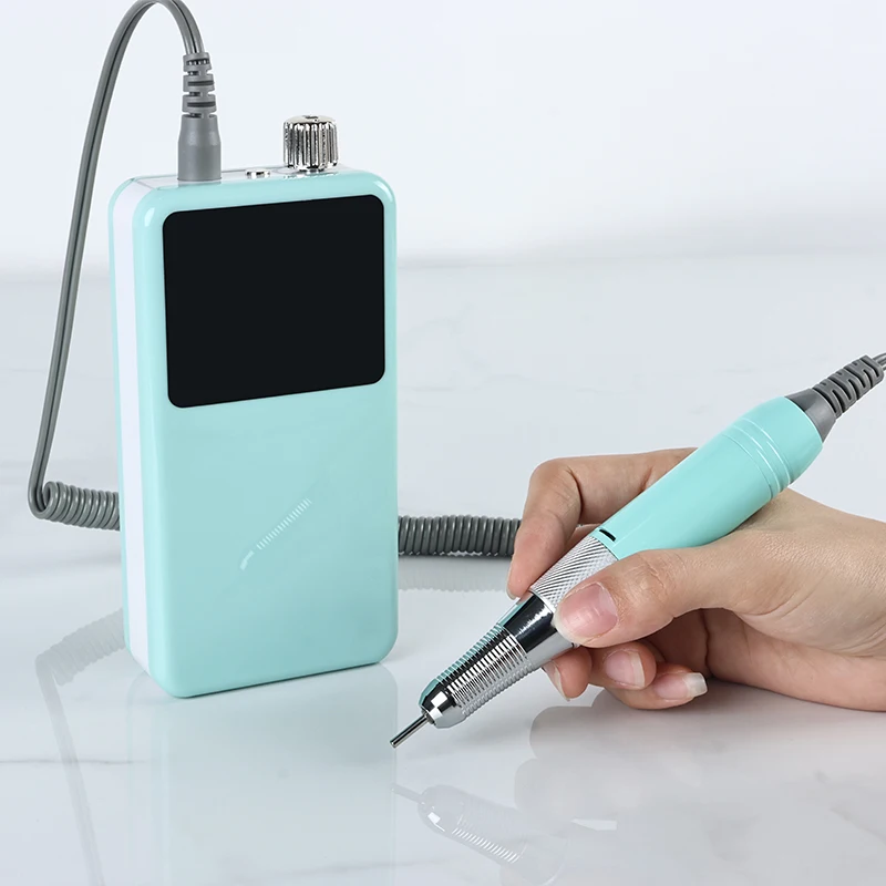 Portable Rechargeable Electric Nail Drill Machine 35000rpm Professional Manicure Drill Machine Art Ceramic Nail Drill Bits Set