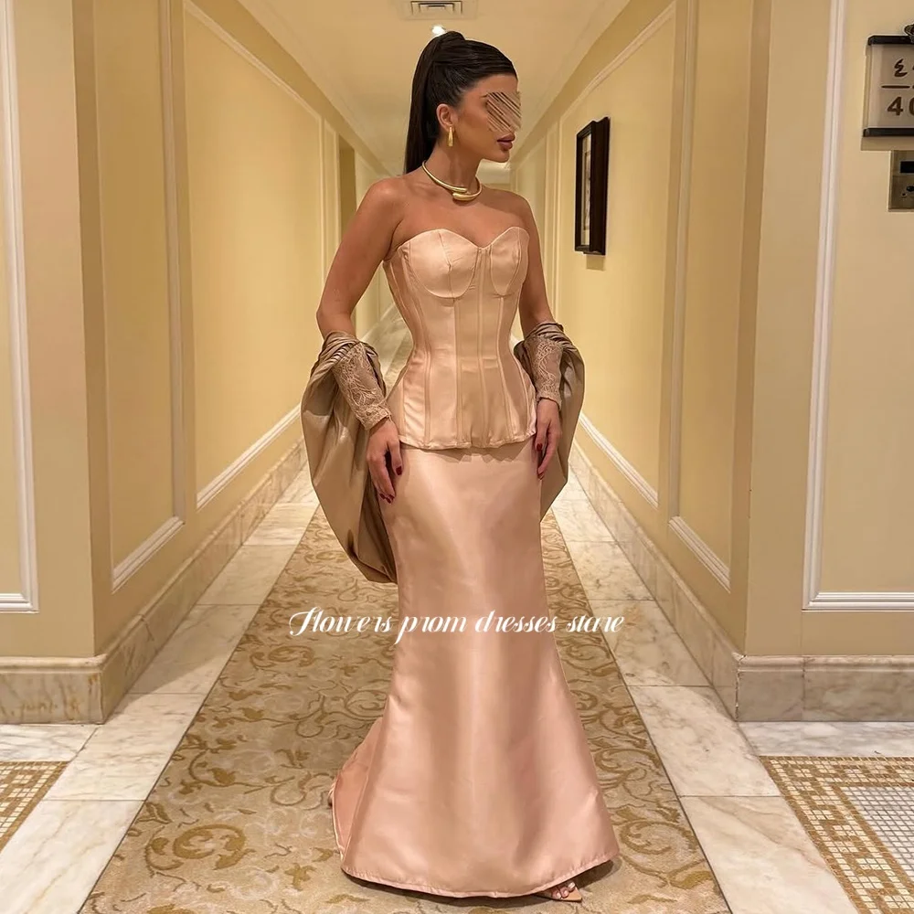

Flowers Mermaid Evening Dress with Fish Bones Party Dress Off Shoulder Prom Dress for Princess فساتين مناسبة رسمية Customized