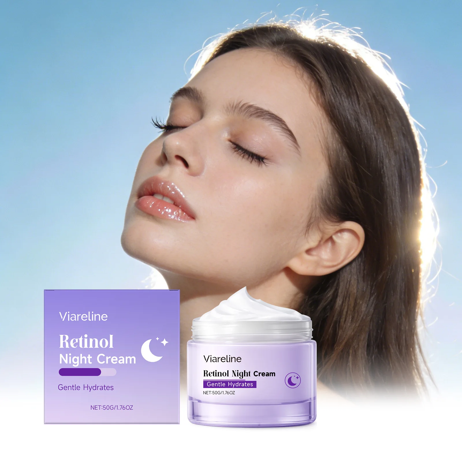 Retinol Night Cream Reduce Dullness Lifting Firming Improve Elasticity Anti-Puffiness Smoothing Wrinkle Brightening Facial Cream view 4