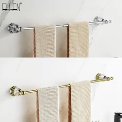 Polished Gold Towel Bar, Chrome Crystal Towel Holder Adjustable Towel Rack Expandable Rail Bathroom Accessories Wall EL85424