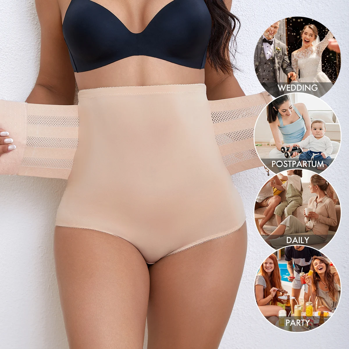 High Waist Seamless Tummy Belly Control Waist Slimming Pants Shapewear Underwear Waist Trainer Shaping Panties