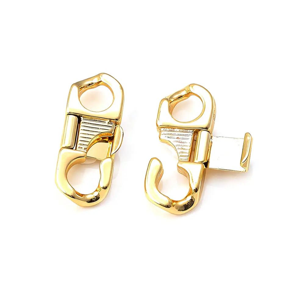 Karabinerverschlüsse aus 18 Karat Gold, Messing, Verbindungsverschlüsse, Schmuck, Halsketten, Armbänder, Herstellung von Zubehör, DIY-Zubehör – Detail 23