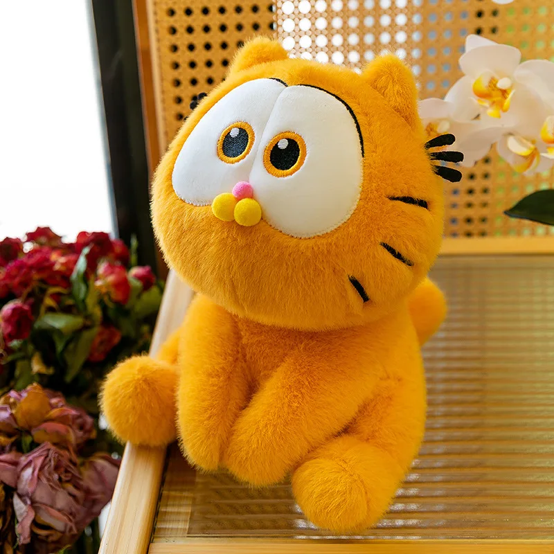 Kawaii Garfield Plush Doll Anime Cartoon Stuffed Toys Plush Pillow 25Cm Doll Creative Sofa Decoration Girl Boys Holiday Gifts