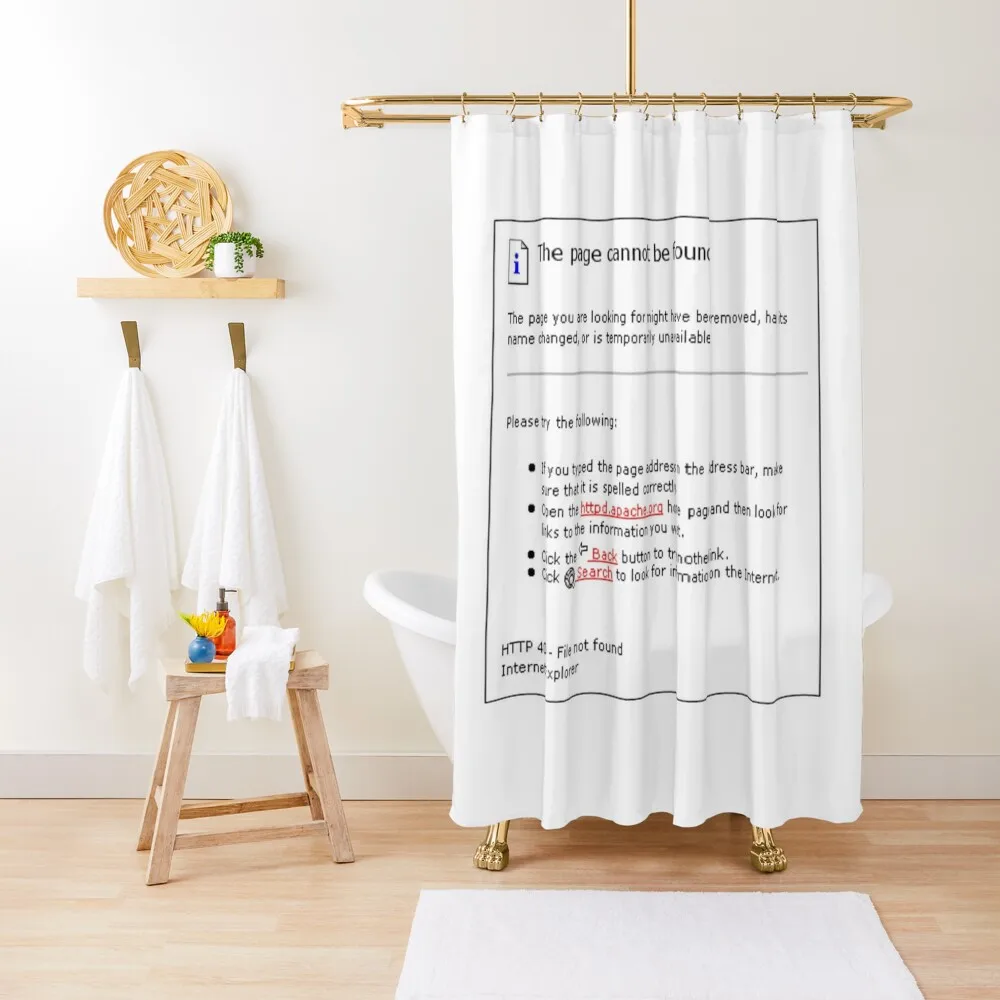 

404Error Shower Curtain Waterproof Bath And Anti-Mold Bathroom Box Accessories For Shower And Services Waterproof Shower Curtain