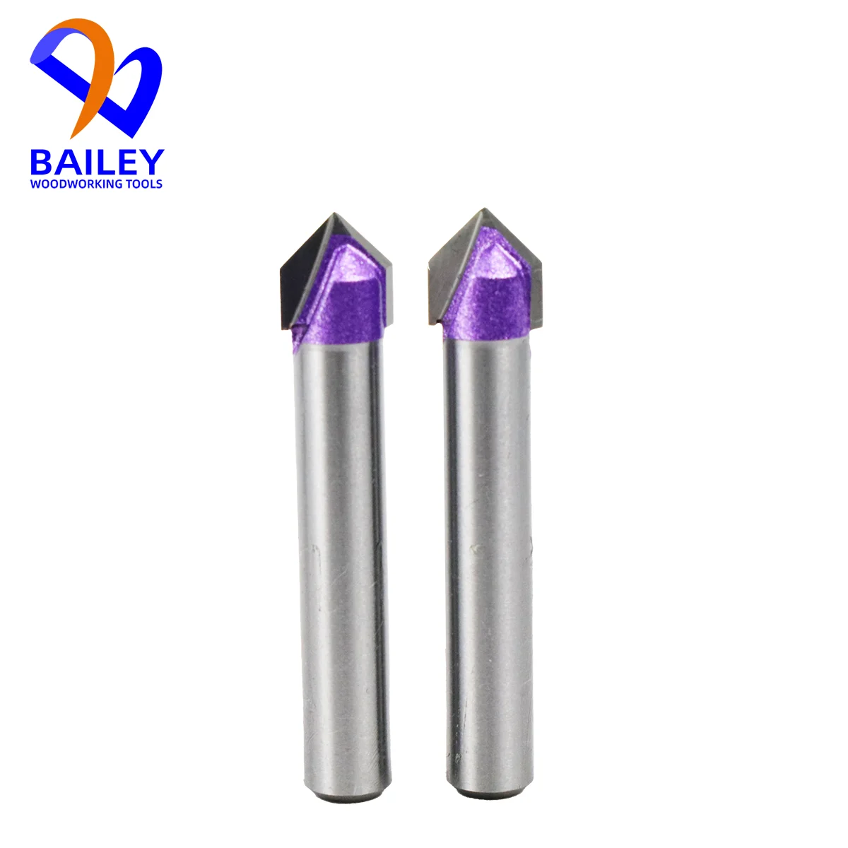 BAILEY 1PC 90 Degree 1/4 Shank Milling Cutter Carbide Router Bit for Hard Wood MDF Plywood Woodworking Processing Machine Center