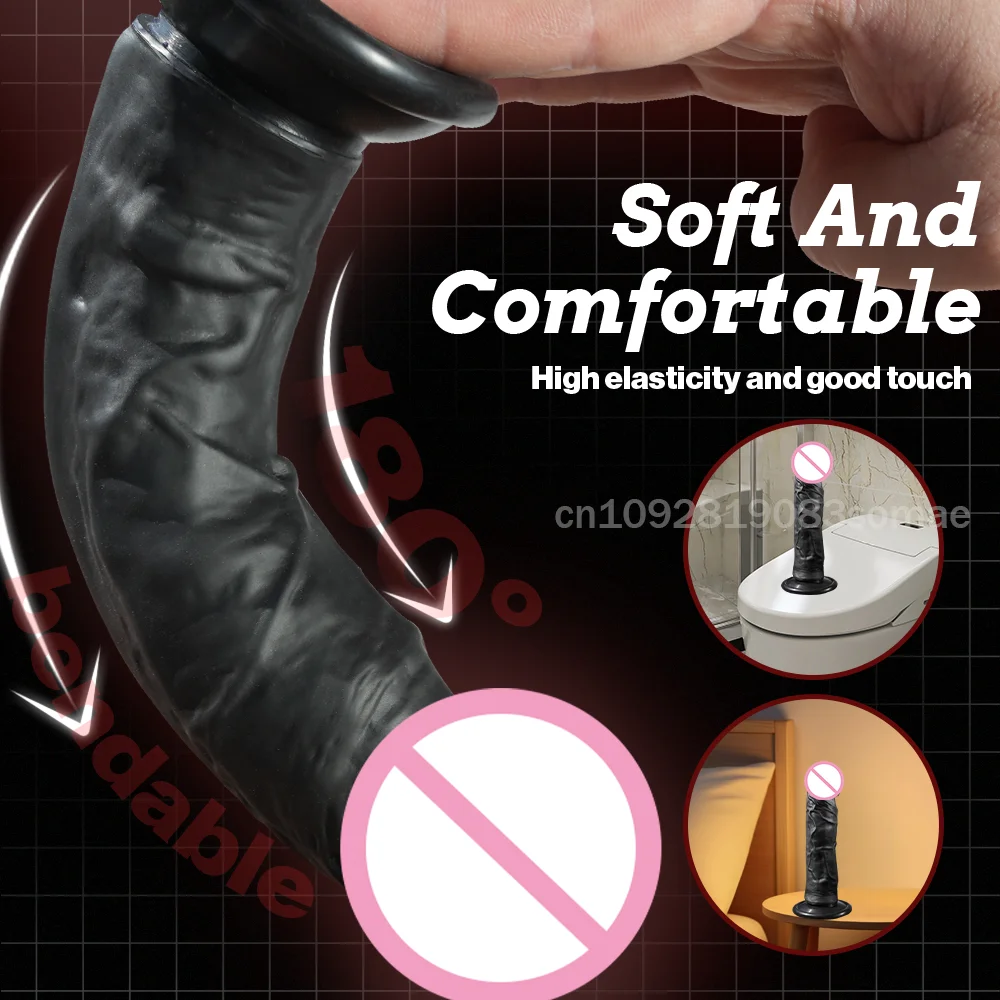 Realistic Dildo for Women Silicone Beginner G-spot Anal Stimulation Dildo with Strong Suction Cup for Adult Sex Toy Masturbator - Image 3