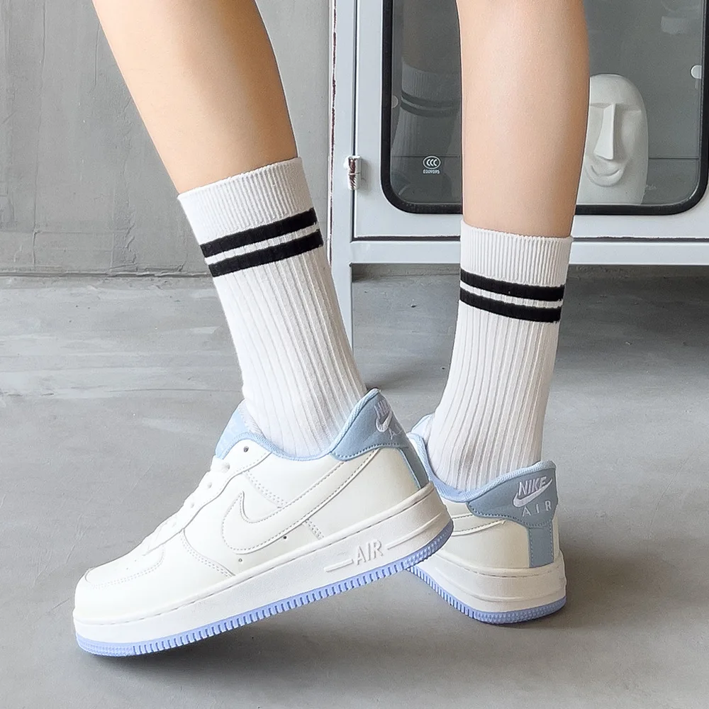 Socks Striped Harajuku Kawaii Funny Cute Hip Hop Skateboard Streetwear White Calcetines Cotton Mujer Woman Women Skarpetki Meia