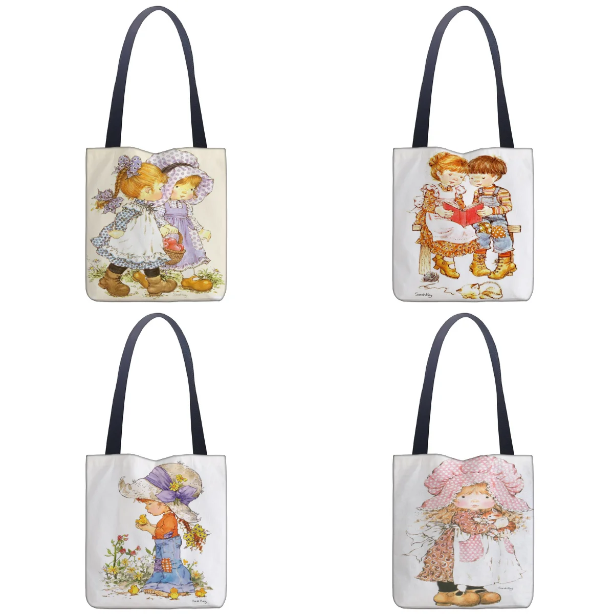 Moda Sarah Kay drukowanie składana ekologiczna torba na zakupy torebki typu Tote 40X40CM do podróżnej torby na zakupy