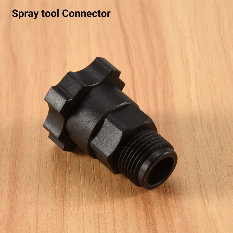 1Pcs Spray Tool Connector For PPS Adapter Spray Tool Cup Adapter Fit For Devilbiss Spray Tool Disposable Measuring Cup,Black