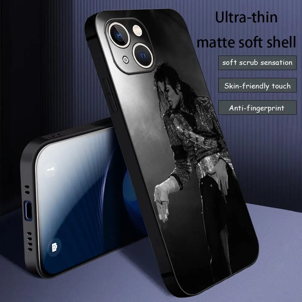 Dance King Michael Jackson  Phone Case For iPhone 17 16 e 15 14 13 12 Plus Mini Pro Max Soft black Shockproof Cover view 4