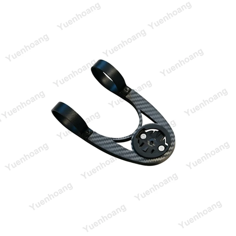 1PCS Aero Out-front Bike Computer Mount with Garmin Base & GoPro-Style Under Light Bracket for Split Handlebar Bicycle Accessory