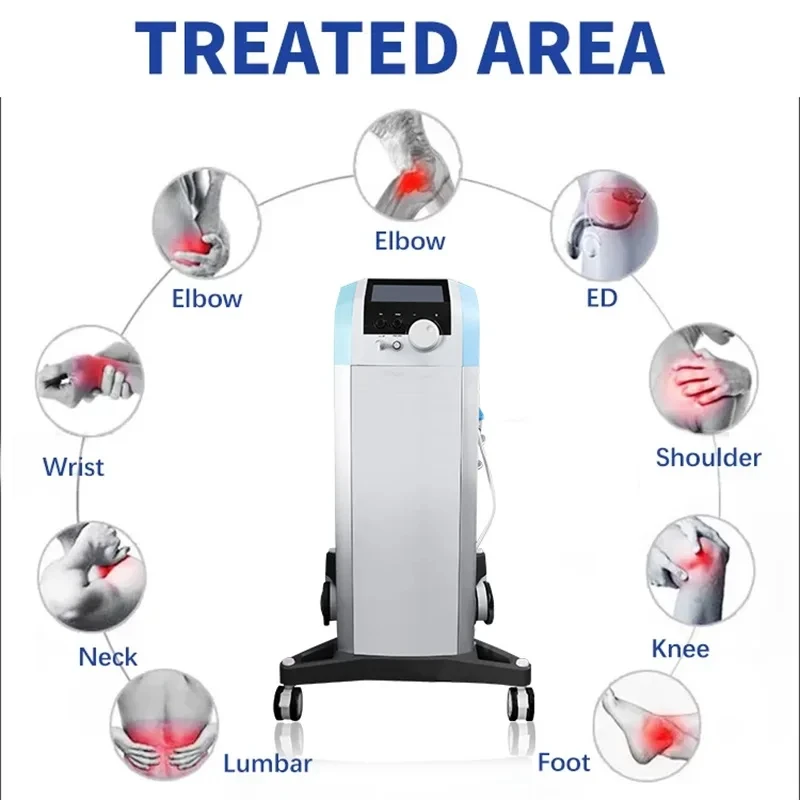 8 Bar Pneumatic Shockwave Therapy Machine Physiotherapy Shock Wave ED Treatment Pain Relief Massage Shock Wave Therapy Machine