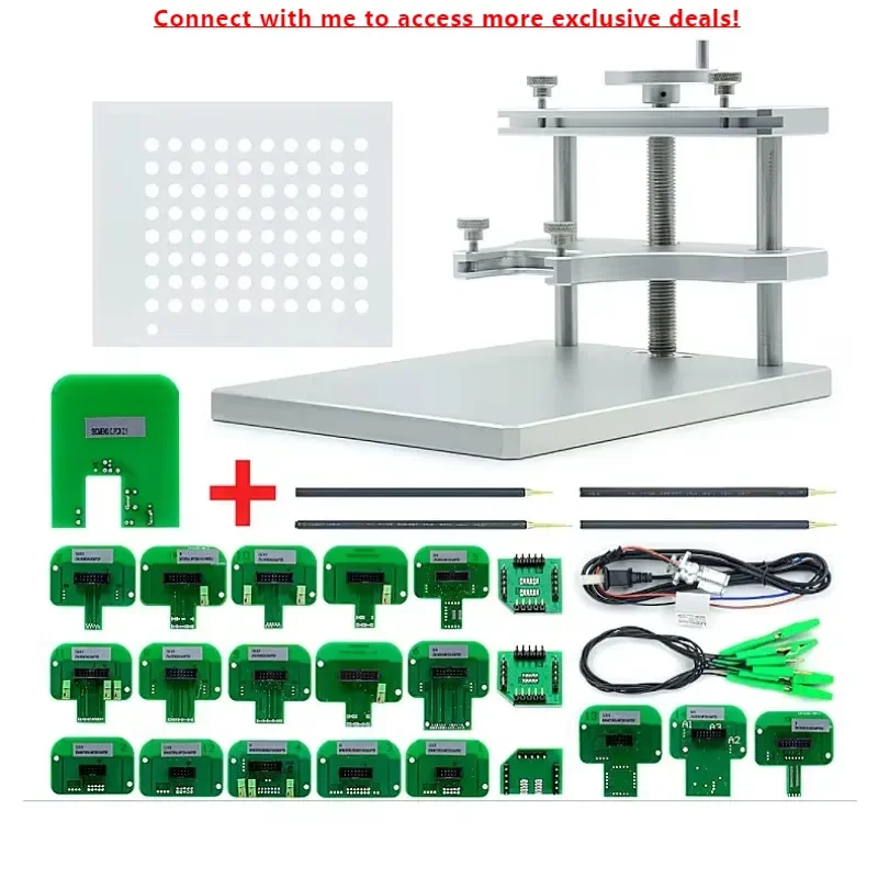 

Full Set LED BDM Frame Stainless Steel Work With Mesh And 4 Probe Pens For FGTECH BDM100 KESS KTAG K-TAG ECU Programmer Tool