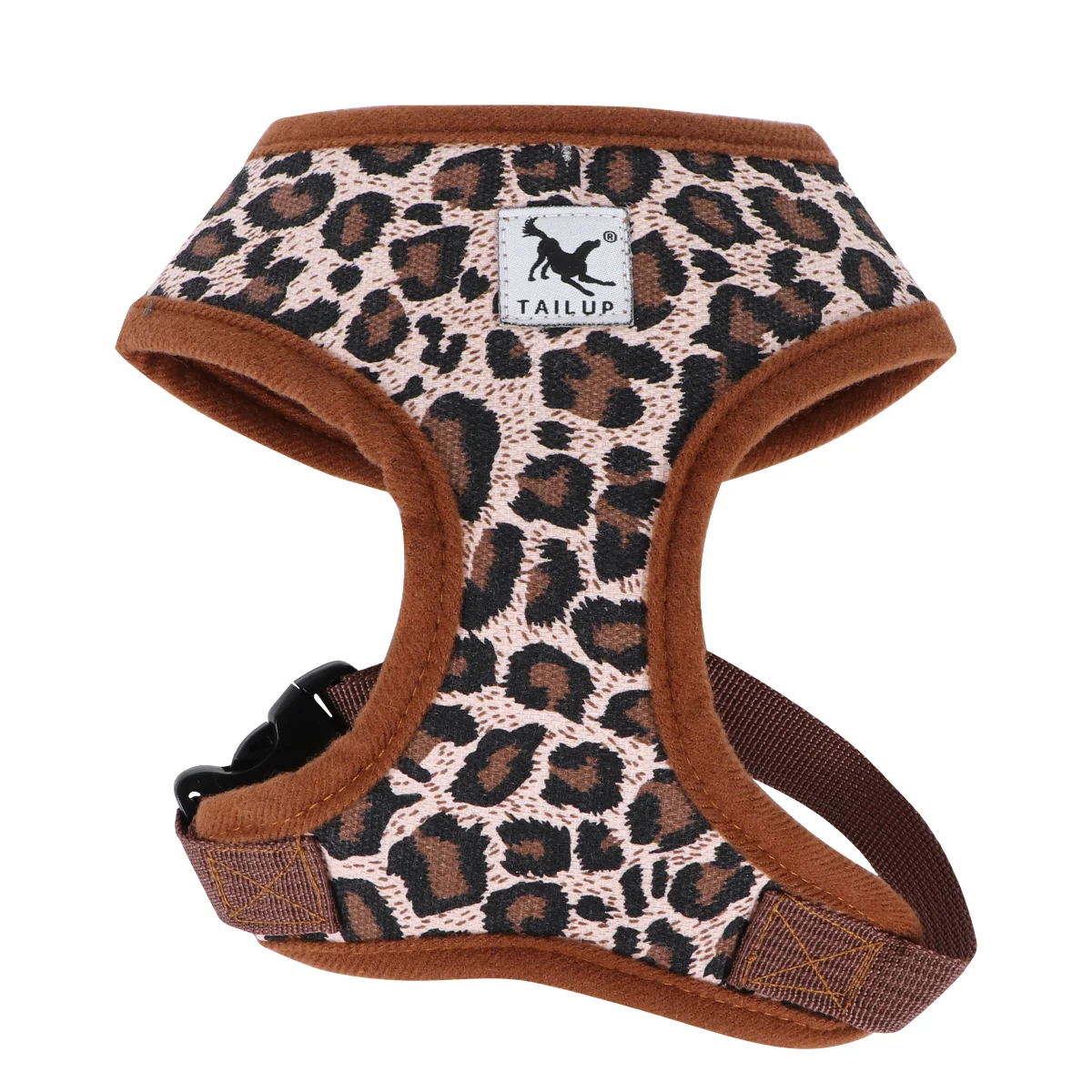 Pet Dog Adjustable Canvas Chest Harness - Size XS (Leopard Print)