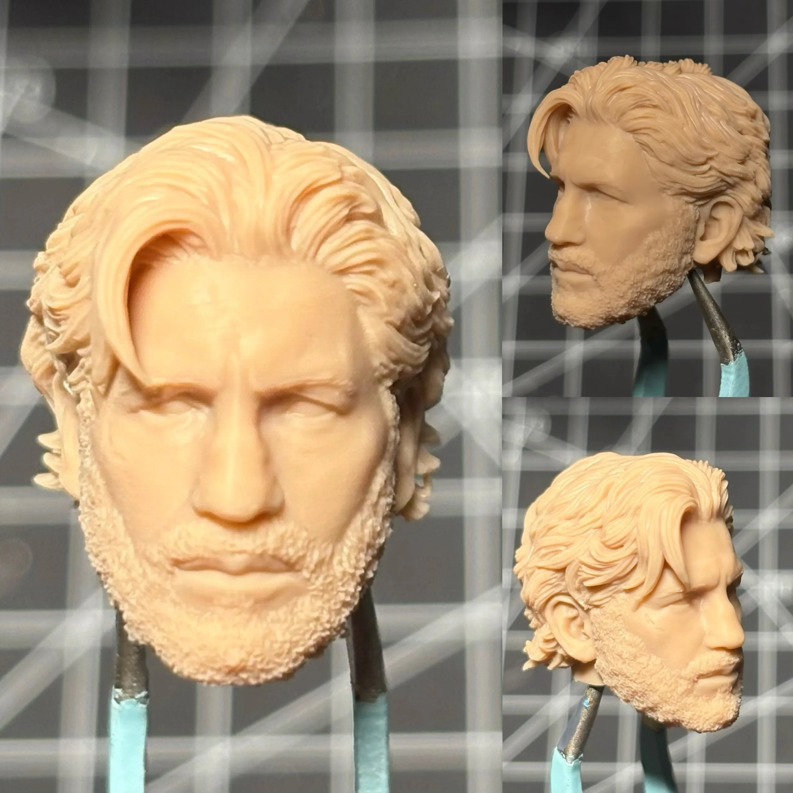 【30days made】Unpainted Model Male 1/12 Scale Liveaction TV Actor White Head Carving For 6'' Action Figure Ml MFC Kaiyodo Mezco