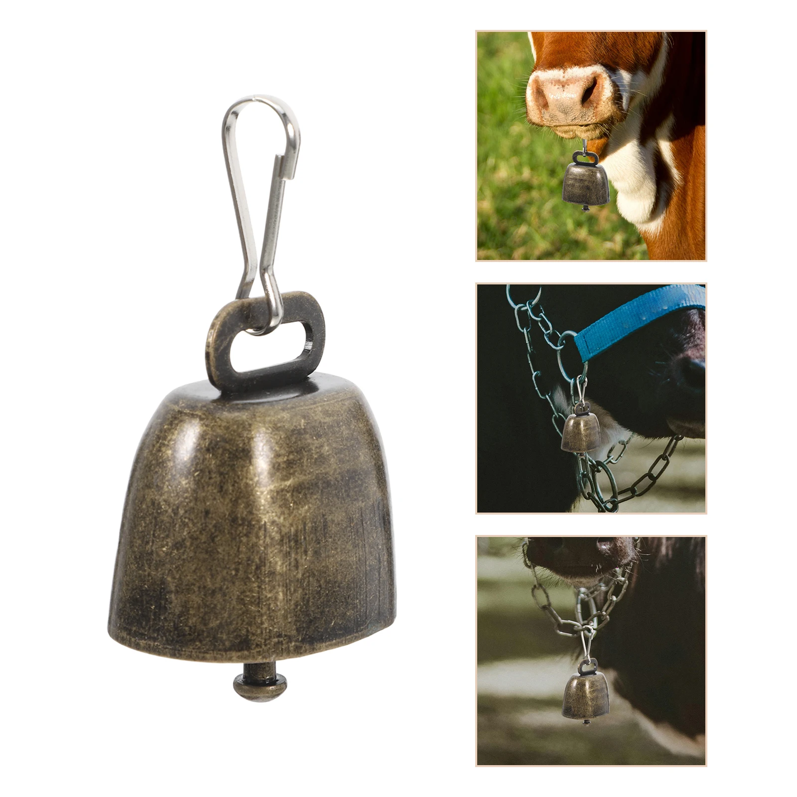 

6 Pcs Cow Bell Iron Bear Bells for Dogs Collar Cheering Cowbell with Handle Crafts Call Crafting