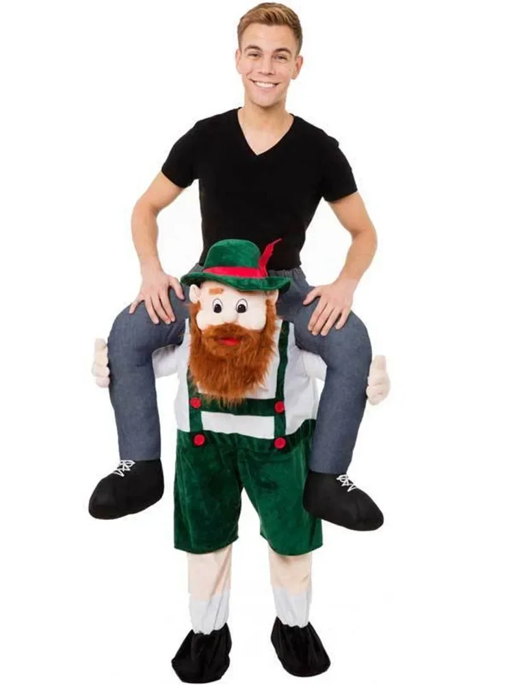 Adult Halloween Cosplay Costumes Men Women Ride on Me Mascot Carry Back Funny Animal Pants Fake Leg Christmas Party Cosplay