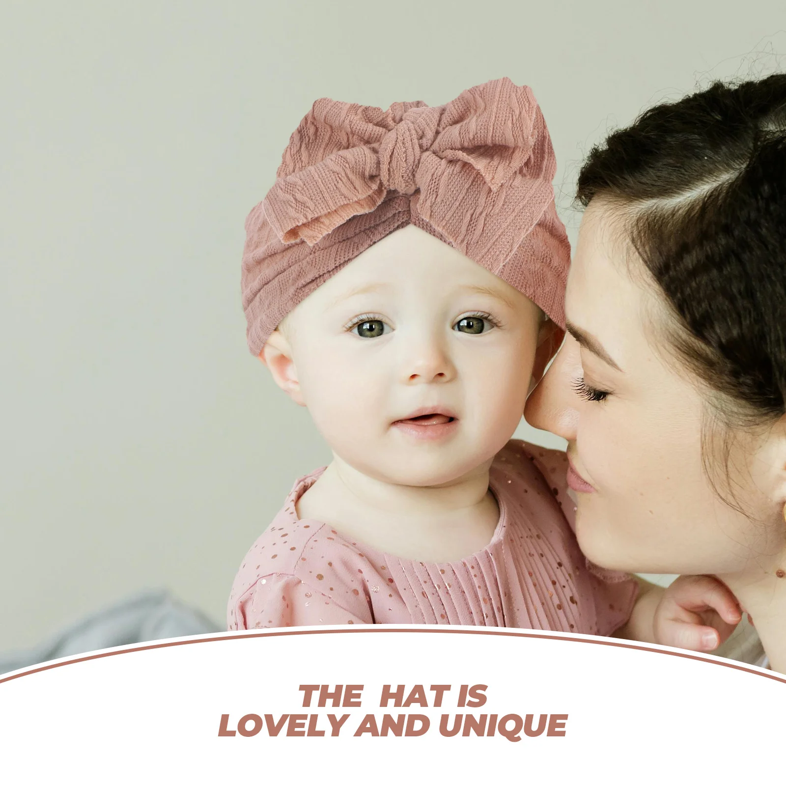 

Baby Girl Hats Warm Fabric Cap Newborn Toddler Infant Headwear Baby Headwear Pretty Decorative Christmas Gift Brown
