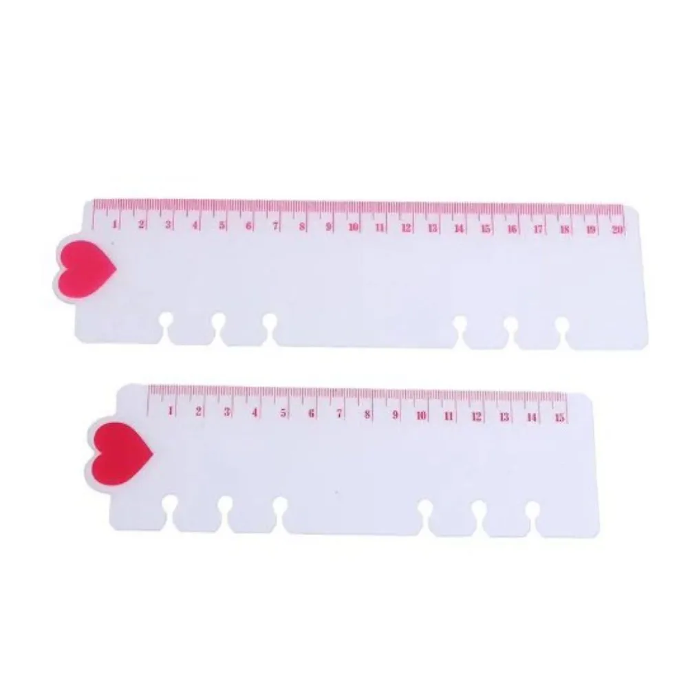 Plastics Loose Leaf Hand Ledger Ruler Wear Resistant Clear Scale Bookmark Ruler Soft Frosted Texture Measuring Ruler Student