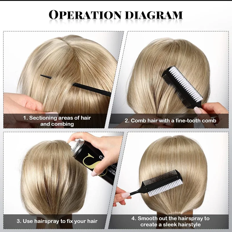 1/3Pcs Latin Dance & Ballet Competition Hair Comb Double Sided Fine Teeth Hair Brush Anti-static for Performance Exam Hairstyle