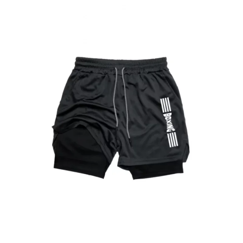 

Men's Summer Boxer Shorts 2025 New Printed Fitness Sports Two-in-One Breathable Quick-Drying Training Underwear for Active Livin