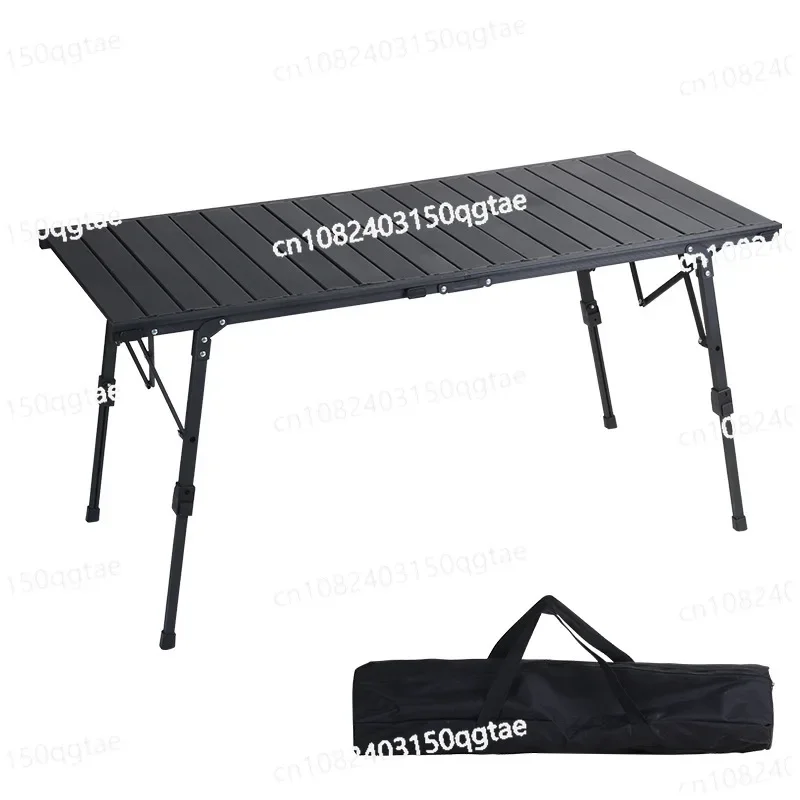 

Adjustable Lifting Chicken Rolls Table Picnic Table Chair Set Convenient Outdoor Aluminum Alloy Folding Table