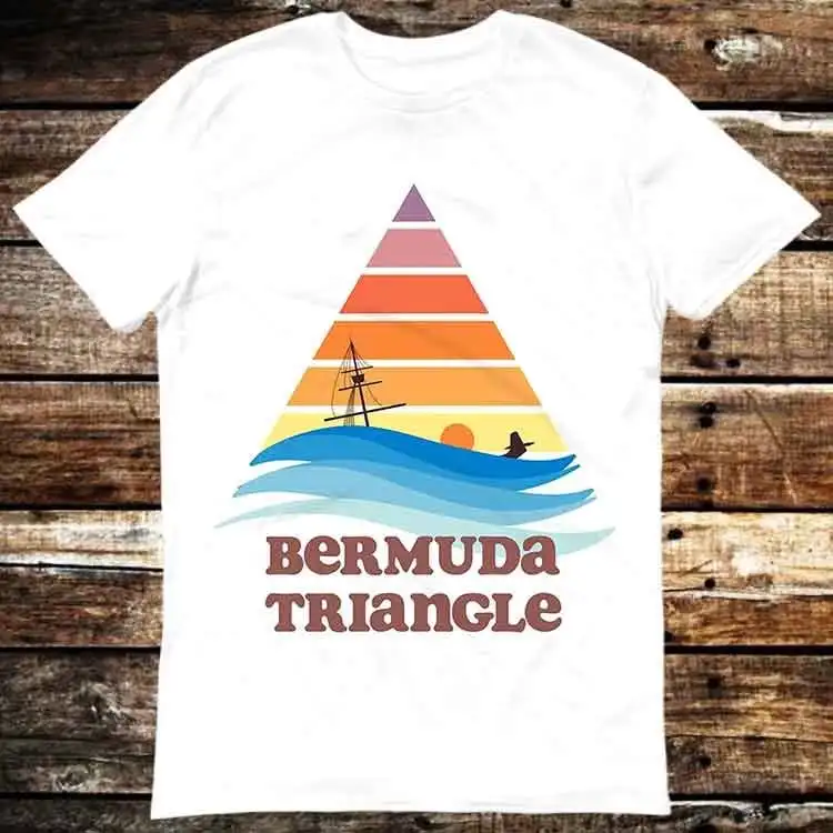 Бермудский треугольный океан загадка миф футболка мем Топ для геймеров фильмы музыка 6299