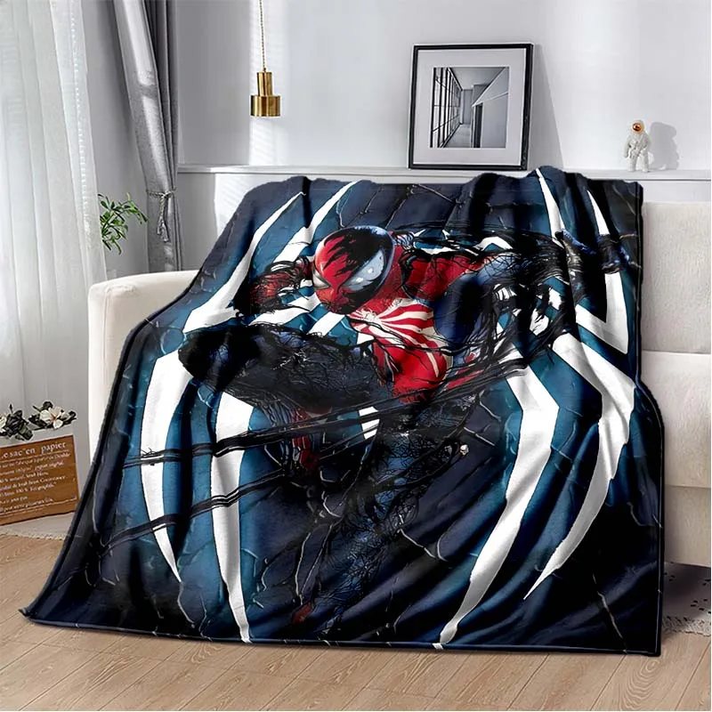 Disney Spider-Man Avengers Flannel Plush Soft Fluffy Break Nap Blanket Children's Cover Blanket Children Gift  Blankets for Beds