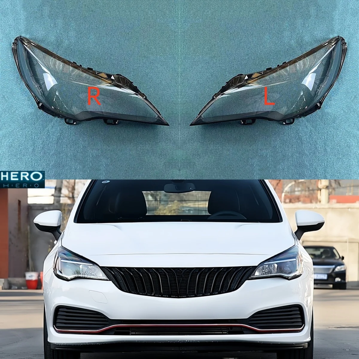 

For Buick Verano GS 2016-2019 Hatchback Car Accessories Headlight Lens Cover Transparent Lampshade Headlamp Shell Plexiglass