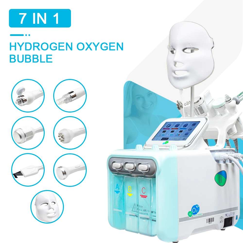 

7in1 Hydro Dermabrasion Facial Device Deep Clean Hydrate Lift Rejuvenate Skin Aqua Oxygen Technology Filter Like Skin Renewal