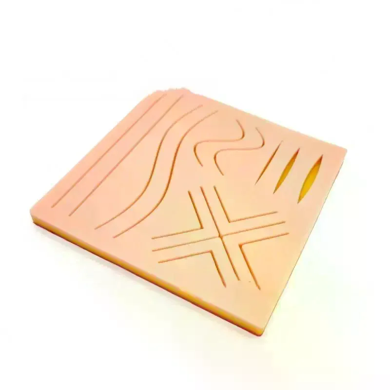 

Durable Silicone Skin Suture Practice Pad Realistic 3 Layers Wound Operate Pad For Training Practice Medical Tattoo Supplies
