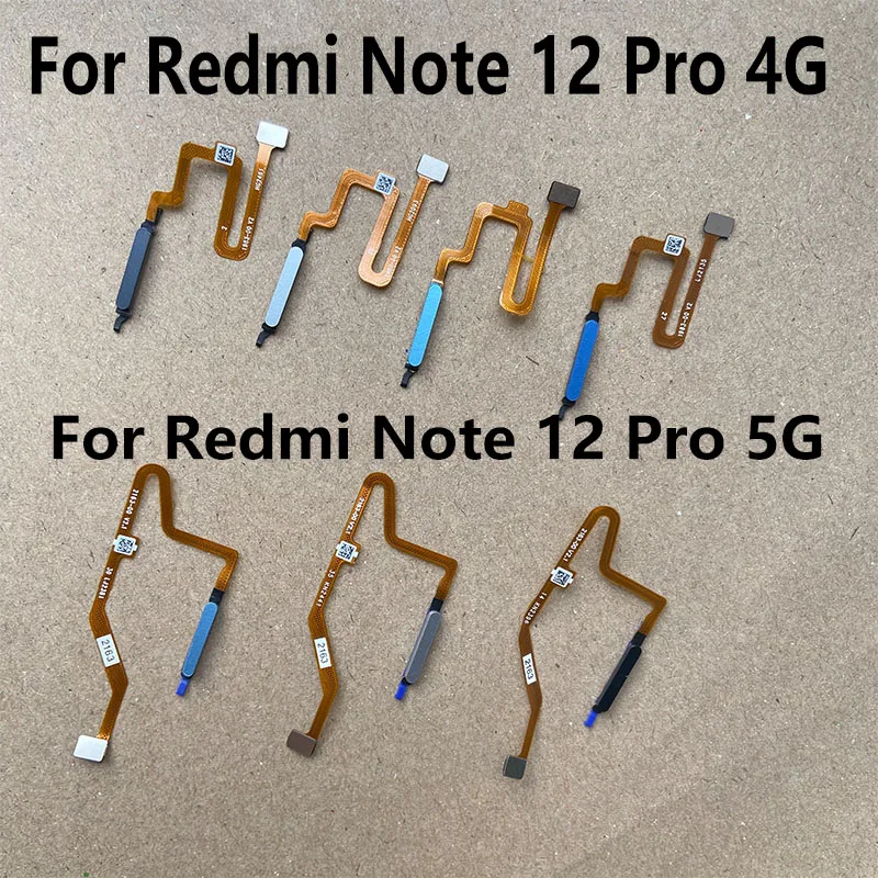 New For Xiaomi Redmi Note 12 PRO Fingerprint Sensor Home Button Menu Touch ID Scanner Ribbon Connector Flex Cable 4G 5G