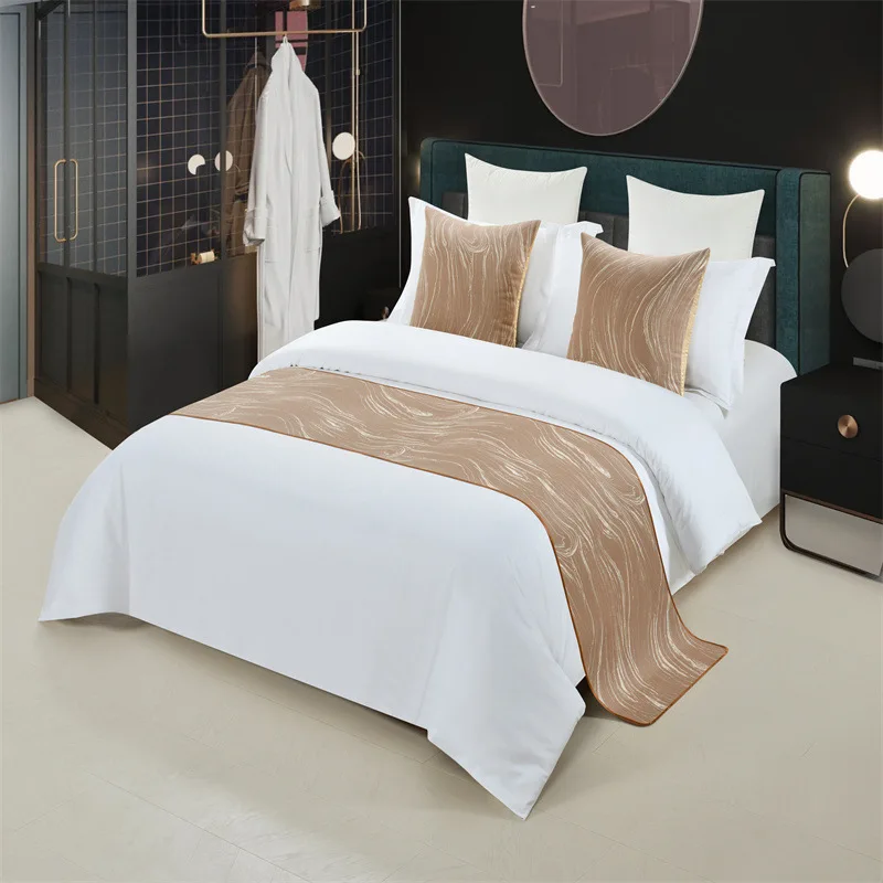 Light Luxury and High-end Feel Bed Tail Covers For Star Hotels Guesthouses and Homestays Bed Tail Cushions Bed Runner Bed Pillow